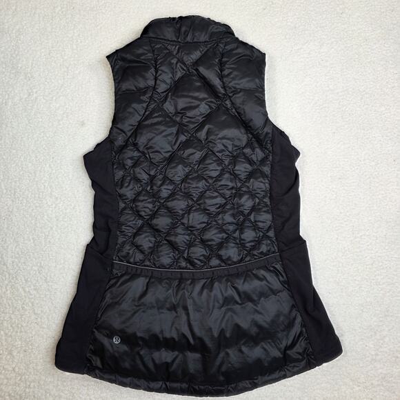 Lululemon Women's Down For A Run Vest Black Size 10 Glyde Rulu Water-Repellent - Picture 4 of 8